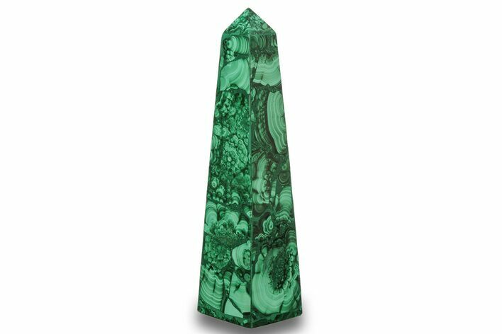 Tall, Polished Malachite Obelisk - DR Congo #266063